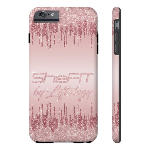 SheFIT by Liftology Pink Glitter Drip Phone Case