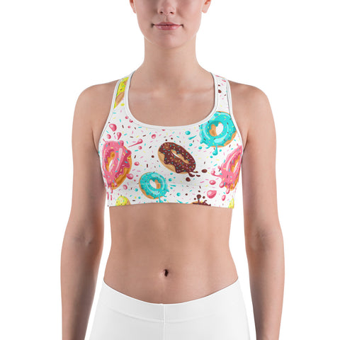 Donut Wasted Cheat Day Sports Bra