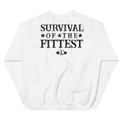 FIRE EMS Survival of the Fittest BLACK Crew Neck Sweatshirt