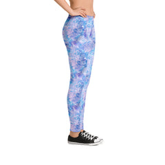 Lavender Bue Abstract Mid Rise Leggings