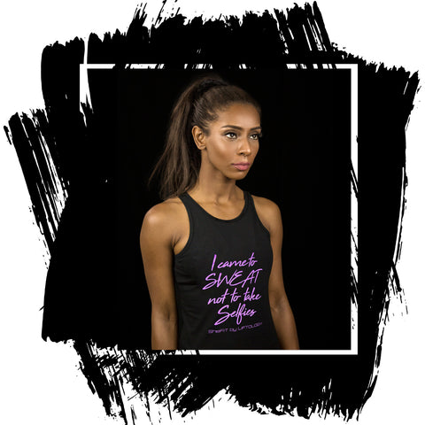 I CAME TO SWEAT Women's Fitted Tank Top